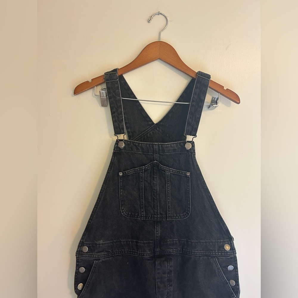 Old Navy Black Denim Overalls - Picture 2 of 7